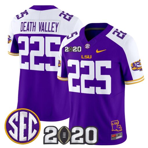 Death Valley Jersey #225 LSU Tigers 2020 National Champions Stitched - Image 4
