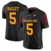 Deljay Bailey Jersey 5 Grambling Tigers 2025 Vapor Limited Stitched Black