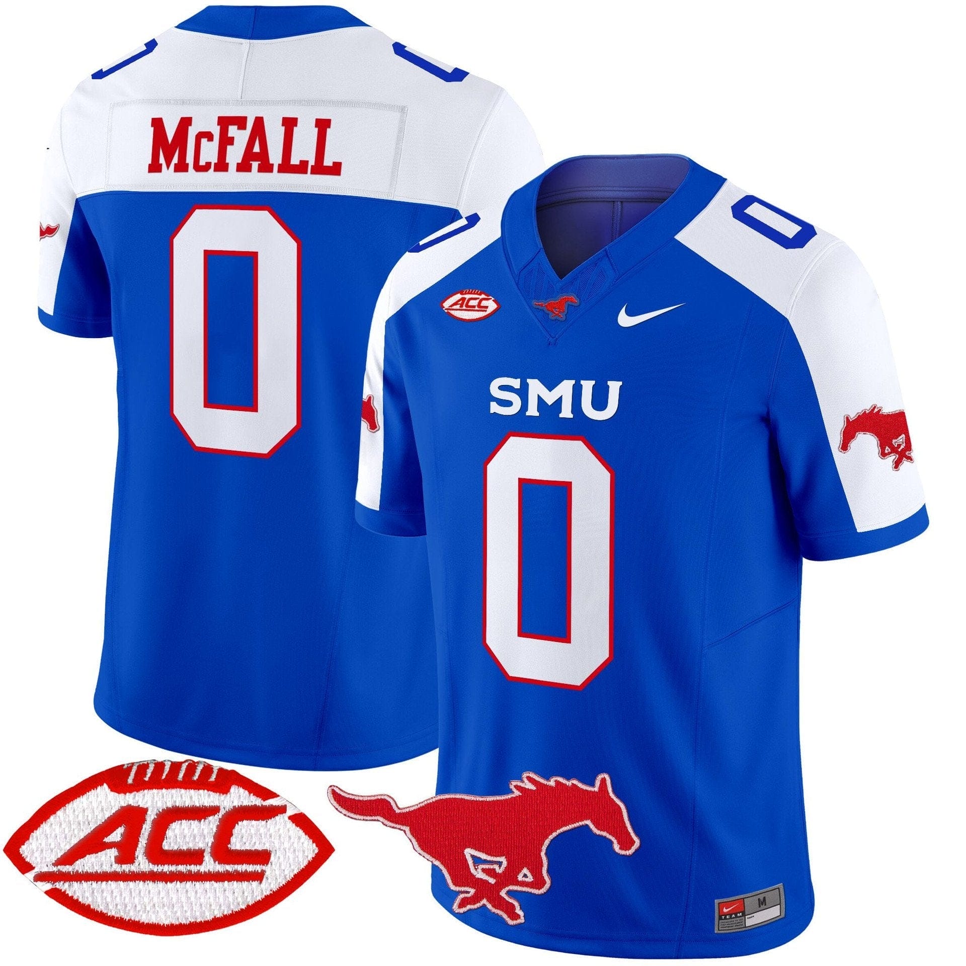 Derrick McFall Jersey #0 SMU Mustangs 2025 Vapor Limited Stitched 2 Derrick McFall Jersey #0 SMU Mustangs 2025 Vapor Limited Stitched - Image 2