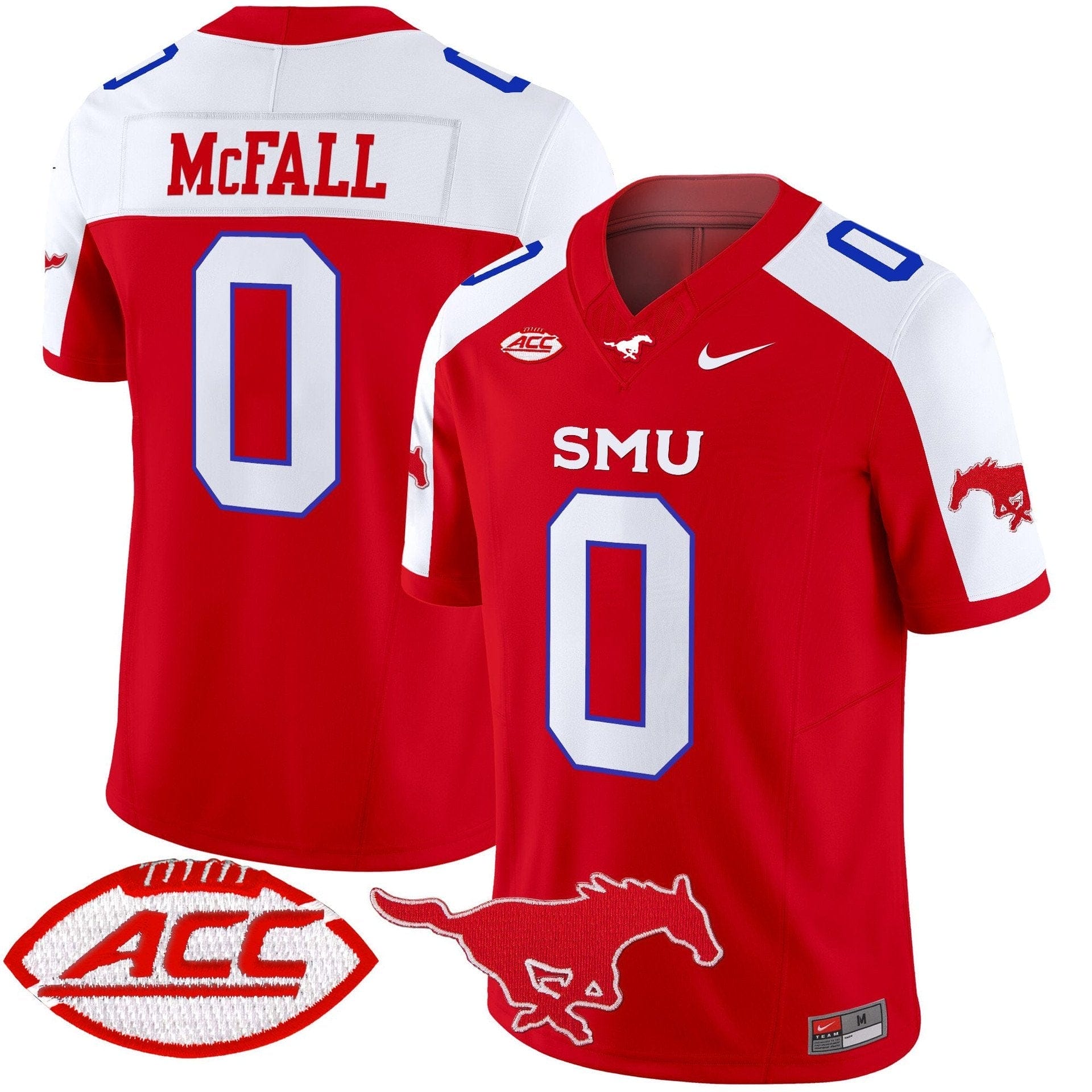 Derrick McFall Jersey #0 SMU Mustangs 2025 Vapor Limited Stitched 4 Derrick McFall Jersey #0 SMU Mustangs 2025 Vapor Limited Stitched - Image 4