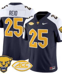 Desmond Reid Jersey 25 Pittsburgh Panthers 2025 Limited Stitched Navy Alter