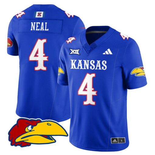 Devin Neal Jersey #4 Kansas Jayhawks Football 2025 Limited Stitched - Image 3
