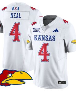 Devin Neal Jersey 4 Kansas Jayhawks Football 2025 Limited Stitched White