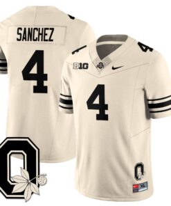 Devin Sanchez Jersey 4 Ohio State Buckeyes 2025 Vapor Limited Stitched Cream