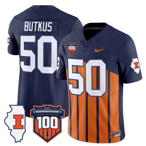 Dick Butkus Jersey #50 Illinois Fighting 100th Memorial Stadium - Image 4