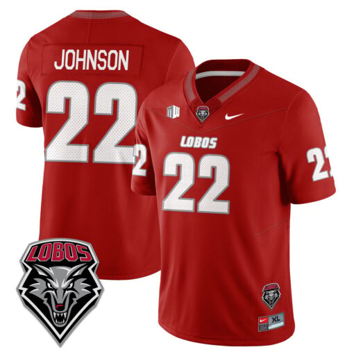 Dimitri Johnson Jersey #22 UNM Lobo Football 2025 Stitched