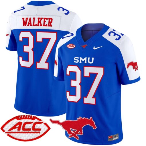 Doak Walker Jersey #37 SMU Mustangs 2025 Vapor Limited Stitched - Image 2