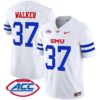 Doak Walker Jersey 37 SMU Mustangs 2025 Vapor Limited Stitched Ice White