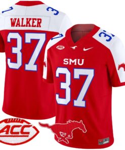 Doak Walker Jersey 37 SMU Mustangs 2025 Vapor Limited Stitched Red Alter
