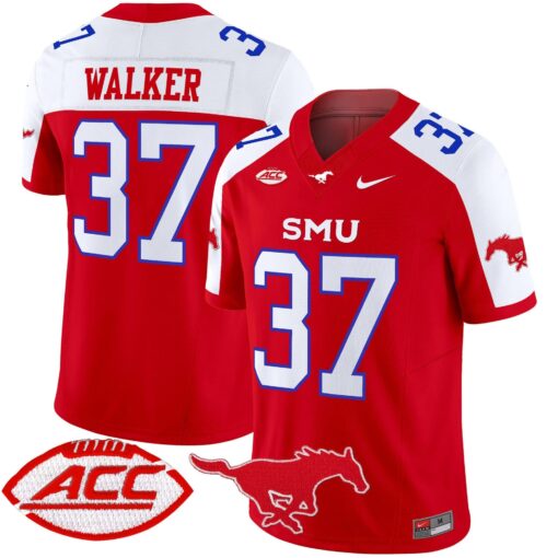 Doak Walker Jersey #37 SMU Mustangs 2025 Vapor Limited Stitched - Image 4