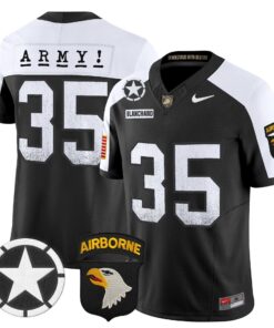 Doc Blanchard Jersey 35 Army Black Knights 2025 Screaming Eagles Black Alter