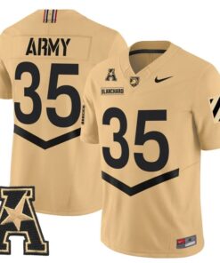 Doc Blanchard Jersey 35 Army Black Knights 2025 Vapor Stitched Tan