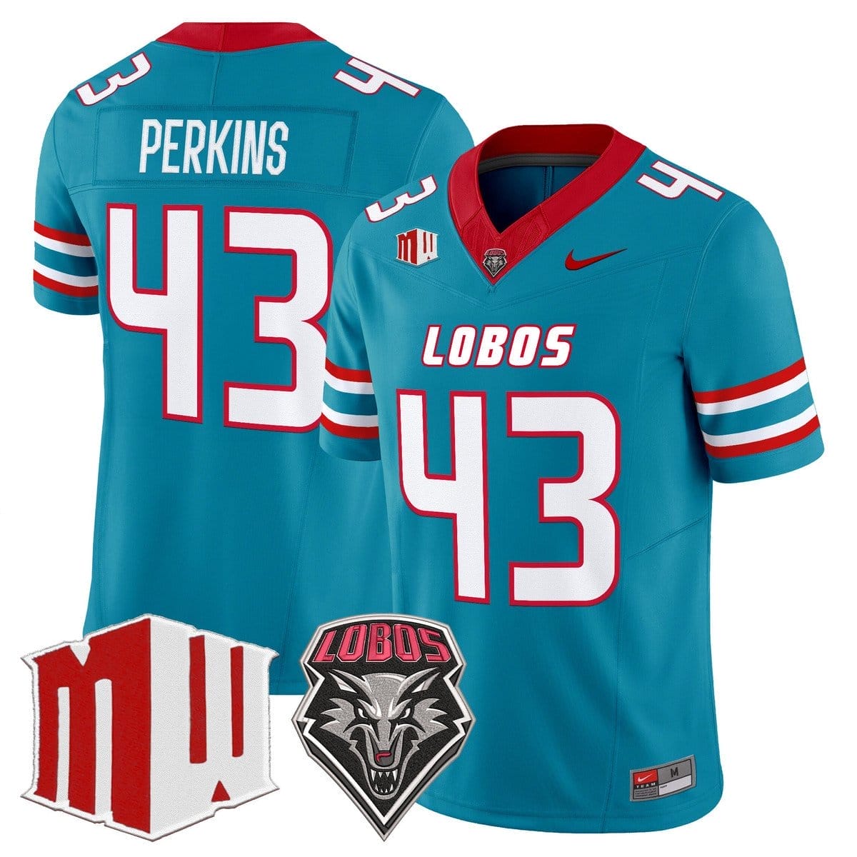 Don Perkins Jersey #43 New Mexico Lobos 2025 Vapor Limited Stitched 1 Don Perkins Jersey #43 New Mexico Lobos 2025 Vapor Limited Stitched