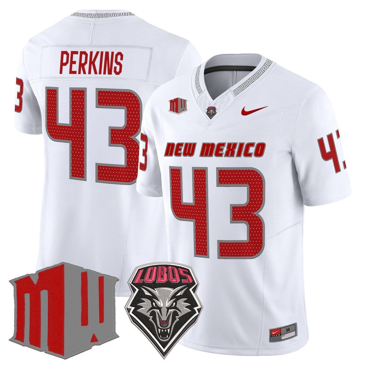 Don Perkins Jersey #43 New Mexico Lobos 2025 Vapor Limited Stitched 2 Don Perkins Jersey #43 New Mexico Lobos 2025 Vapor Limited Stitched - Image 2