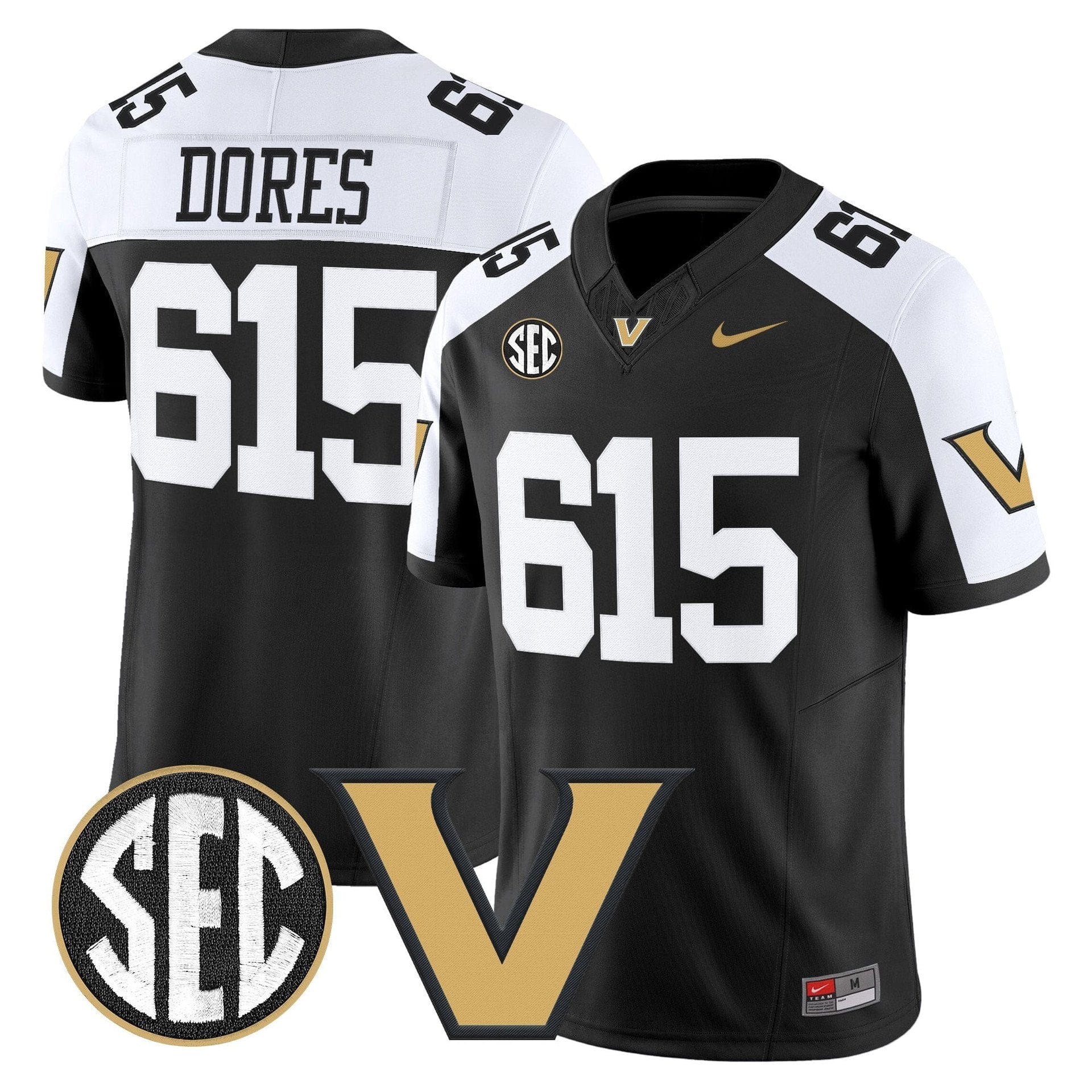 Dores Jersey #615 Vanderbilt Commodores 2025 Limited Stitched - Image 3