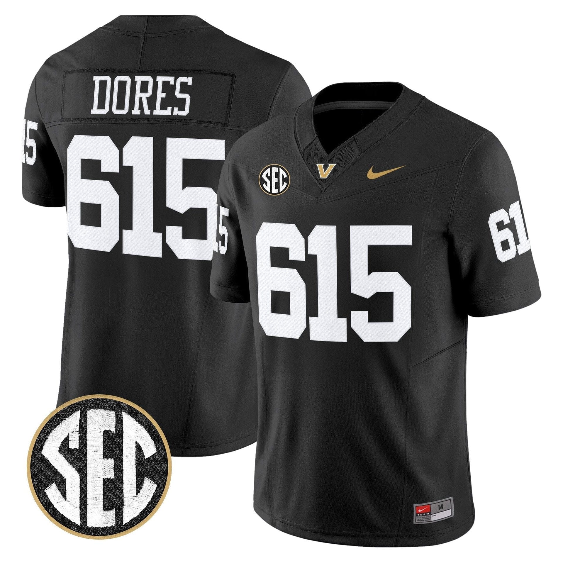 Dores Jersey #615 Vanderbilt Commodores 2025 Limited Stitched
