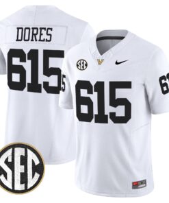 Dores Jersey 615 Vanderbilt Commodores 2025 Limited Stitched White