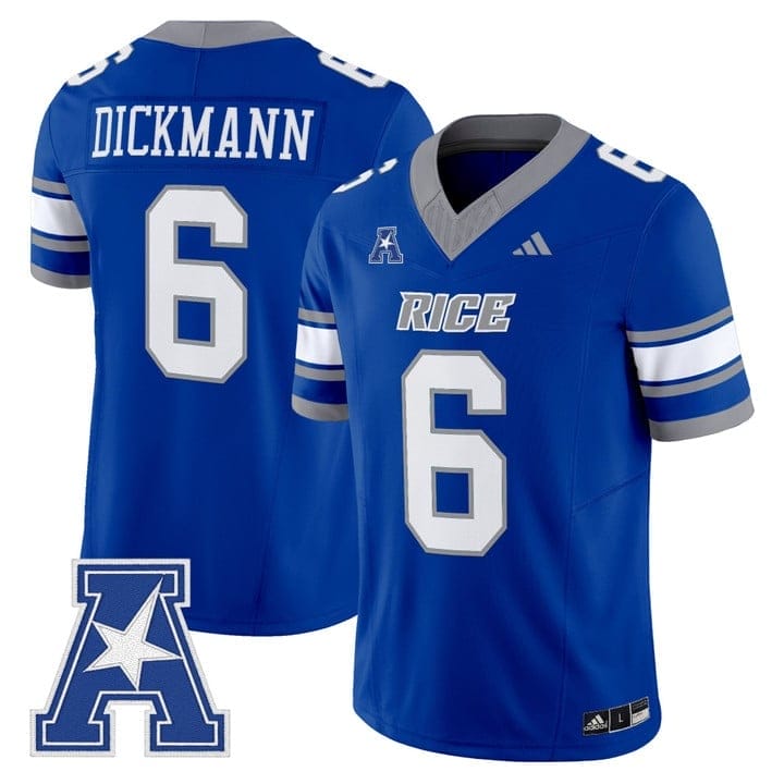 Drayden Dickmann Jersey #6 Rice Owls 2025 Vapor Limited Stitched 3 Drayden Dickmann Jersey #6 Rice Owls 2025 Vapor Limited Stitched - Image 3