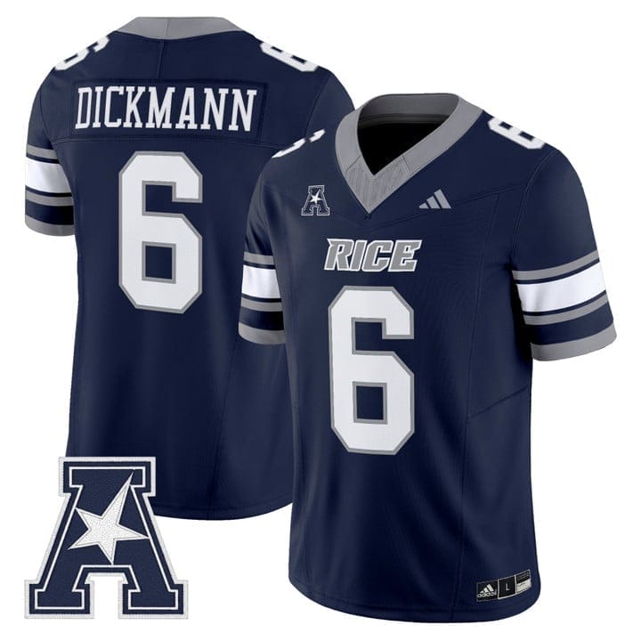 Drayden Dickmann Jersey #6 Rice Owls 2025 Vapor Limited Stitched 2 Drayden Dickmann Jersey #6 Rice Owls 2025 Vapor Limited Stitched - Image 2