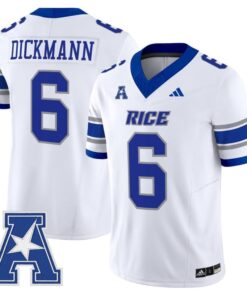 Drayden Dickmann Jersey #6 Rice Owls 2025 Vapor Limited Stitched