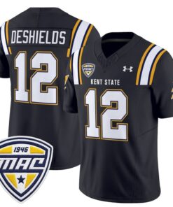 Dru DeShields Jersey #12 Kent State Golden Flashes 2025 Stitched