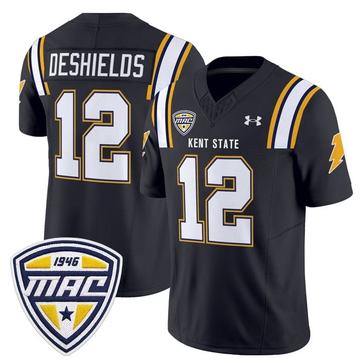 Dru DeShields Jersey #12 Kent State Golden Flashes 2025 Stitched