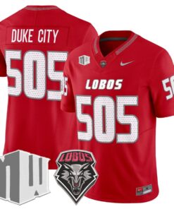 Duke City Jersey 505 New Mexico Lobos 2025 Vapor Limited Stitched Red