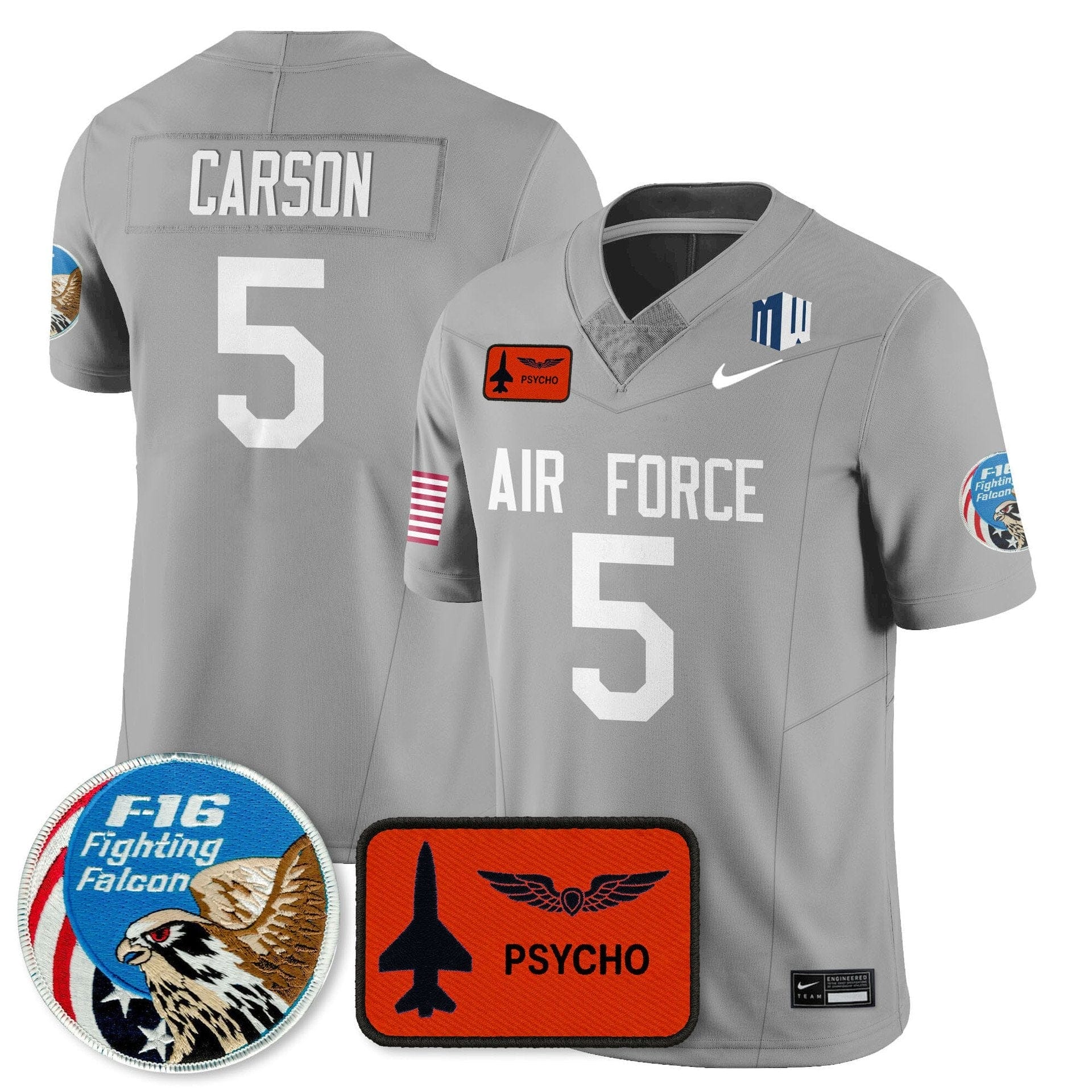 Dylan Carson Jersey #5 Air Force 2025 Honor F-16 Stitched - Image 5