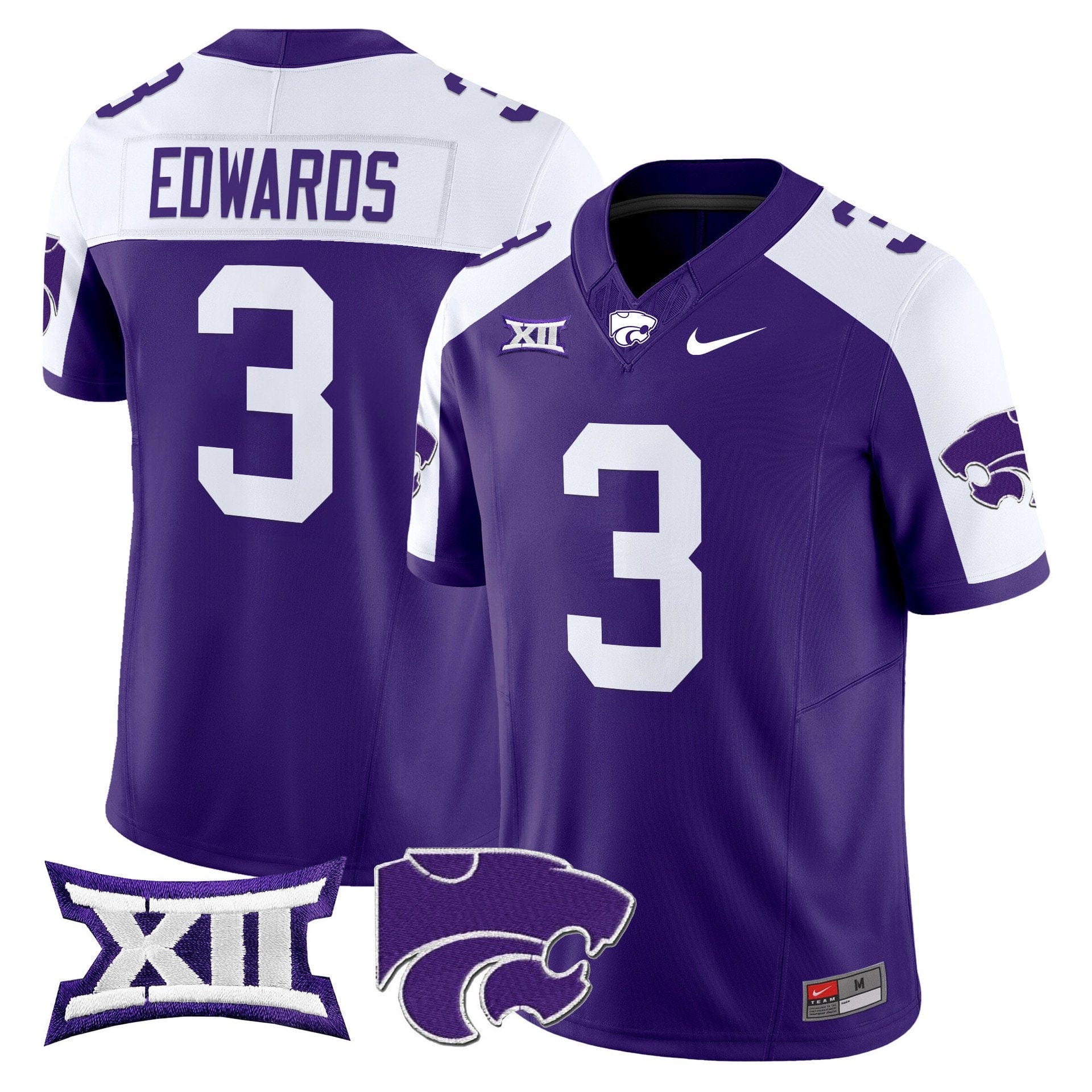Dylan Edwards Jersey #3 Kansas State Wildcats 2025 Limited Stitched - Image 4