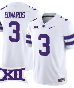 Dylan Edwards Jersey 3 Kansas State Wildcats 2025 Limited Stitched White