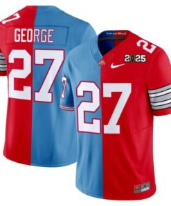 Eddie George Jersey #27 Ohio State Buckeyes 2025 Split Vapor Limited Stitched