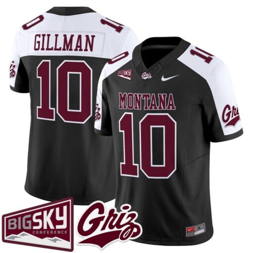 Eli Gillman Jersey #10 Montana Grizzlies 2025 Vapor Limited Stitched - Image 3