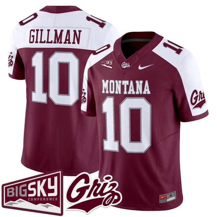 Eli Gillman Jersey #10 Montana Grizzlies 2025 Vapor Limited Stitched 4 Eli Gillman Jersey #10 Montana Grizzlies 2025 Vapor Limited Stitched - Image 4