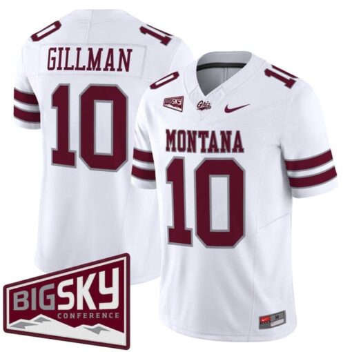 Eli Gillman Jersey #10 Montana Grizzlies 2025 Vapor Limited Stitched - Image 2
