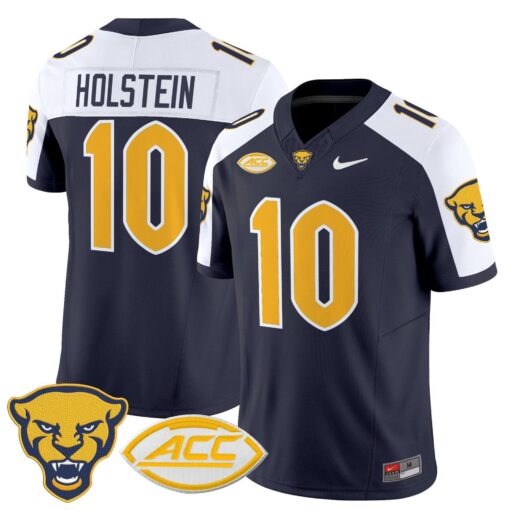 Eli Holstein Jersey #10 Pittsburgh Panthers 2025 Limited Stitched - Image 3