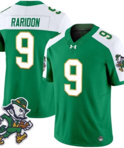 Alternative view of Eli Raridon Jersey #9 Notre Dame 2025 Gridiron Leprechaun Edition