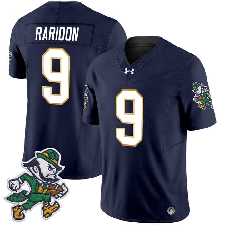 Eli Raridon Jersey #9 Notre Dame 2025 Gridiron Leprechaun Edition 4 Eli Raridon Jersey #9 Notre Dame 2025 Gridiron Leprechaun Edition - Image 4