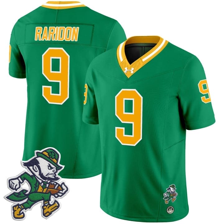 Eli Raridon Jersey #9 Notre Dame 2025 Gridiron Leprechaun Edition 5 Eli Raridon Jersey #9 Notre Dame 2025 Gridiron Leprechaun Edition - Image 5