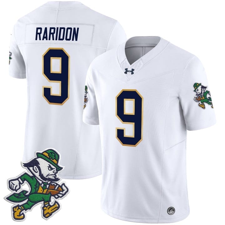 Eli Raridon Jersey #9 Notre Dame 2025 Gridiron Leprechaun Edition 1 Eli Raridon Jersey #9 Notre Dame 2025 Gridiron Leprechaun Edition