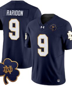 Eli Raridon Jersey 9 Notre Dame 2025 Vapor Limited V3 Stitched Navy