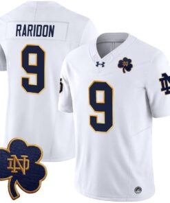 Eli Raridon Jersey 9 Notre Dame 2025 Vapor Limited V3 Stitched White