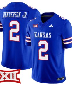 Emmanuel Henderson Jr Jersey #2 Kansas Jayhawks 2025 Limited Stitched 9 Emmanuel Henderson Jr Jersey 2 Kansas Jayhawks 2025 Limited Stitched Royal