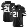 Emmett Johnson Jersey 21 Nebraska Football 2025 Blackout Stitched Black