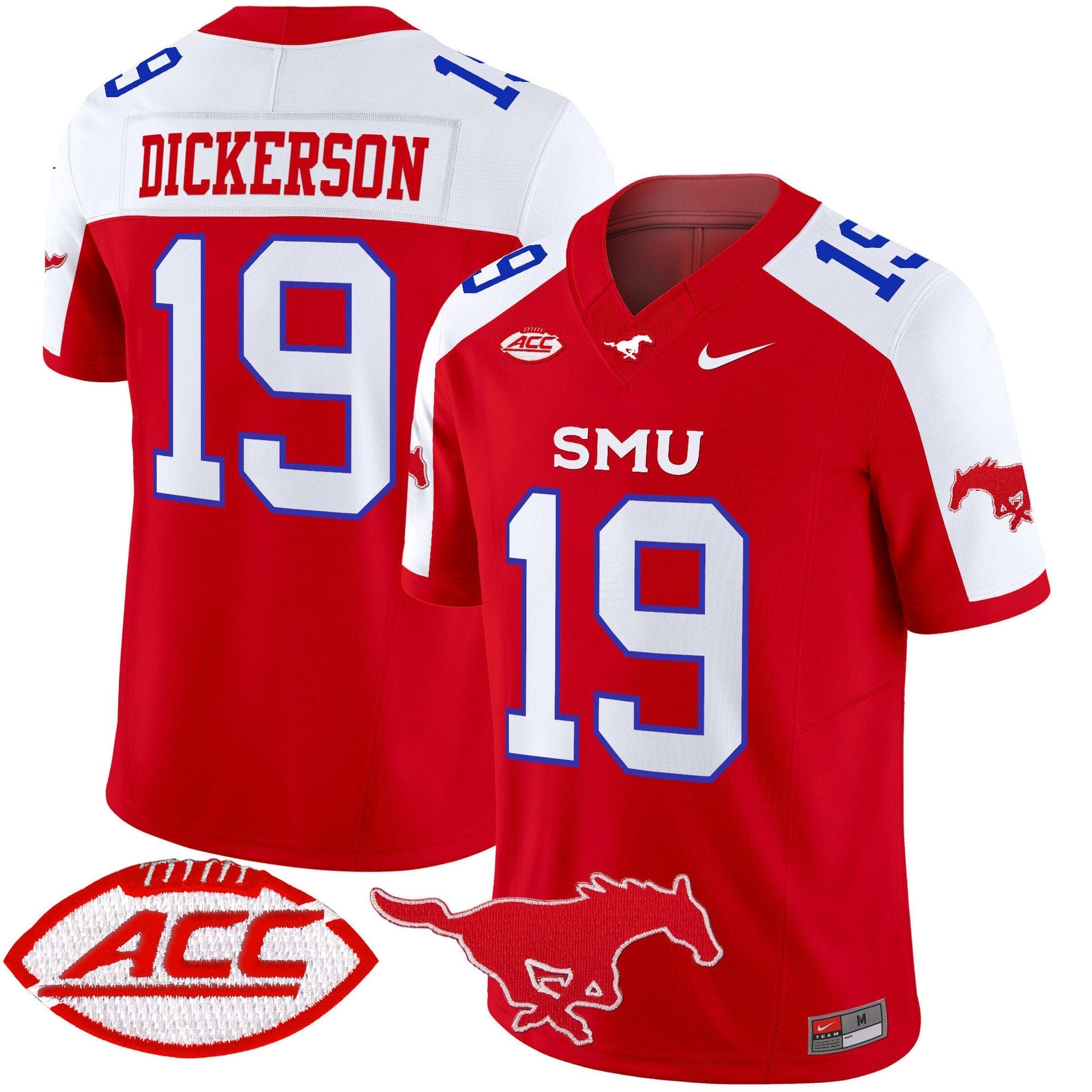 Eric Dickerson Jersey #19 SMU Mustangs 2025 Vapor Limited Stitched - Image 4