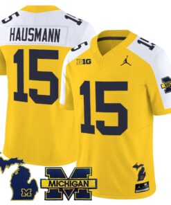 Ernest Hausmann Jersey 15 Michigan Wolverines 2025 Limited V2 Stitched Maize Alter