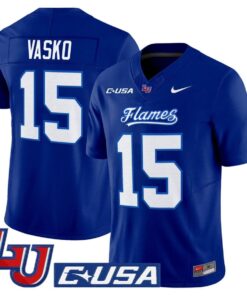 Alternative view of Ethan Vasko Jersey #15 Liberty Flames 2025 Limited Stitched