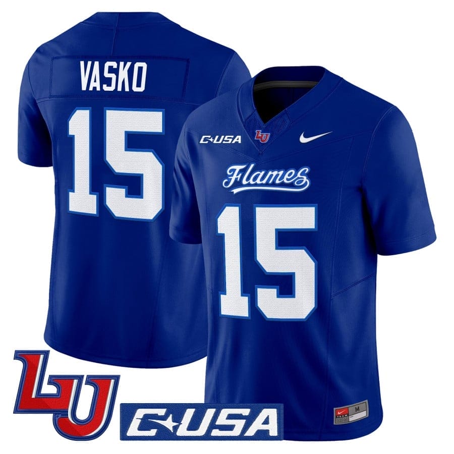 Ethan Vasko Jersey #15 Liberty Flames 2025 Limited Stitched 2 Ethan Vasko Jersey #15 Liberty Flames 2025 Limited Stitched - Image 2