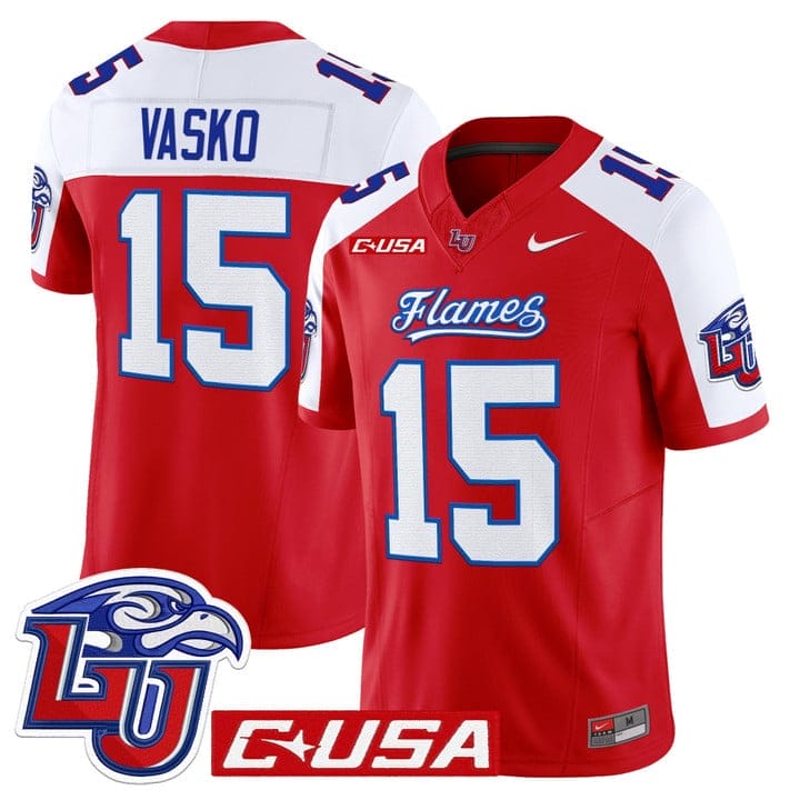 Ethan Vasko Jersey #15 Liberty Flames 2025 Limited Stitched 4 Ethan Vasko Jersey #15 Liberty Flames 2025 Limited Stitched - Image 4