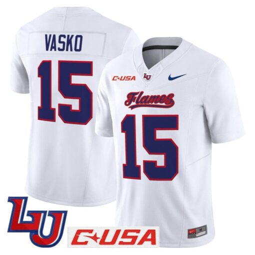 Ethan Vasko Jersey #15 Liberty Flames 2025 Limited Stitched