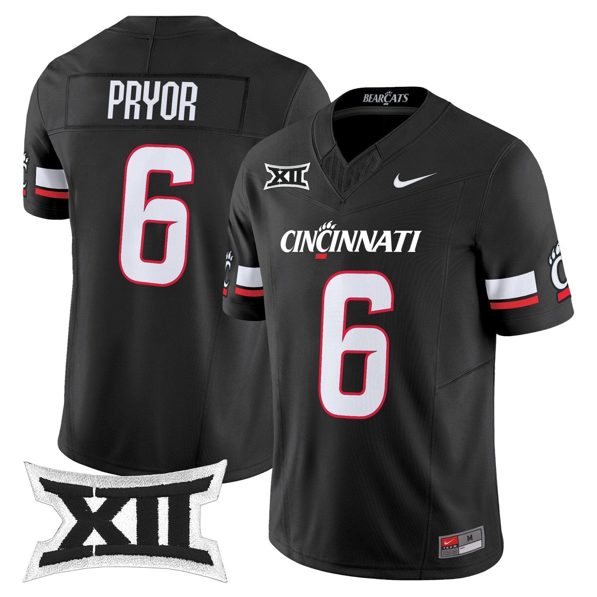 Evan Pryor Jersey #6 Cincinnati Bearcats 2025 Vapor Limited Stitched 1 Evan Pryor Jersey #6 Cincinnati Bearcats 2025 Vapor Limited Stitched